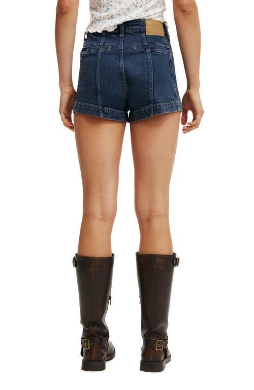 Cotton On Women's High Rise Micro Denim Short in Deepwater Blue  Seam Cuff at Nordstrom, Size 8 Product Image