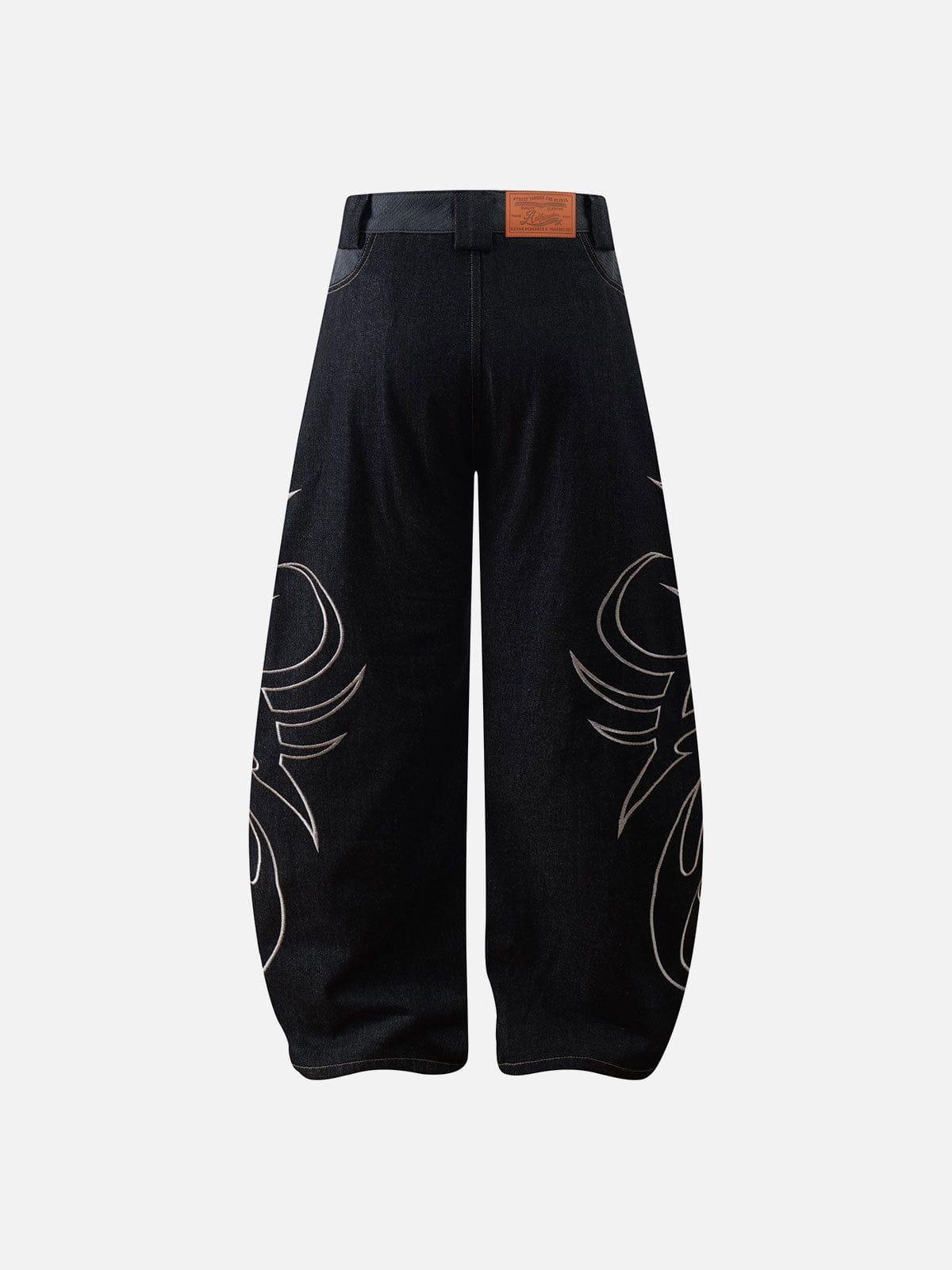 Aelfric Eden Baggy Barrel Embroidery Jeans Product Image