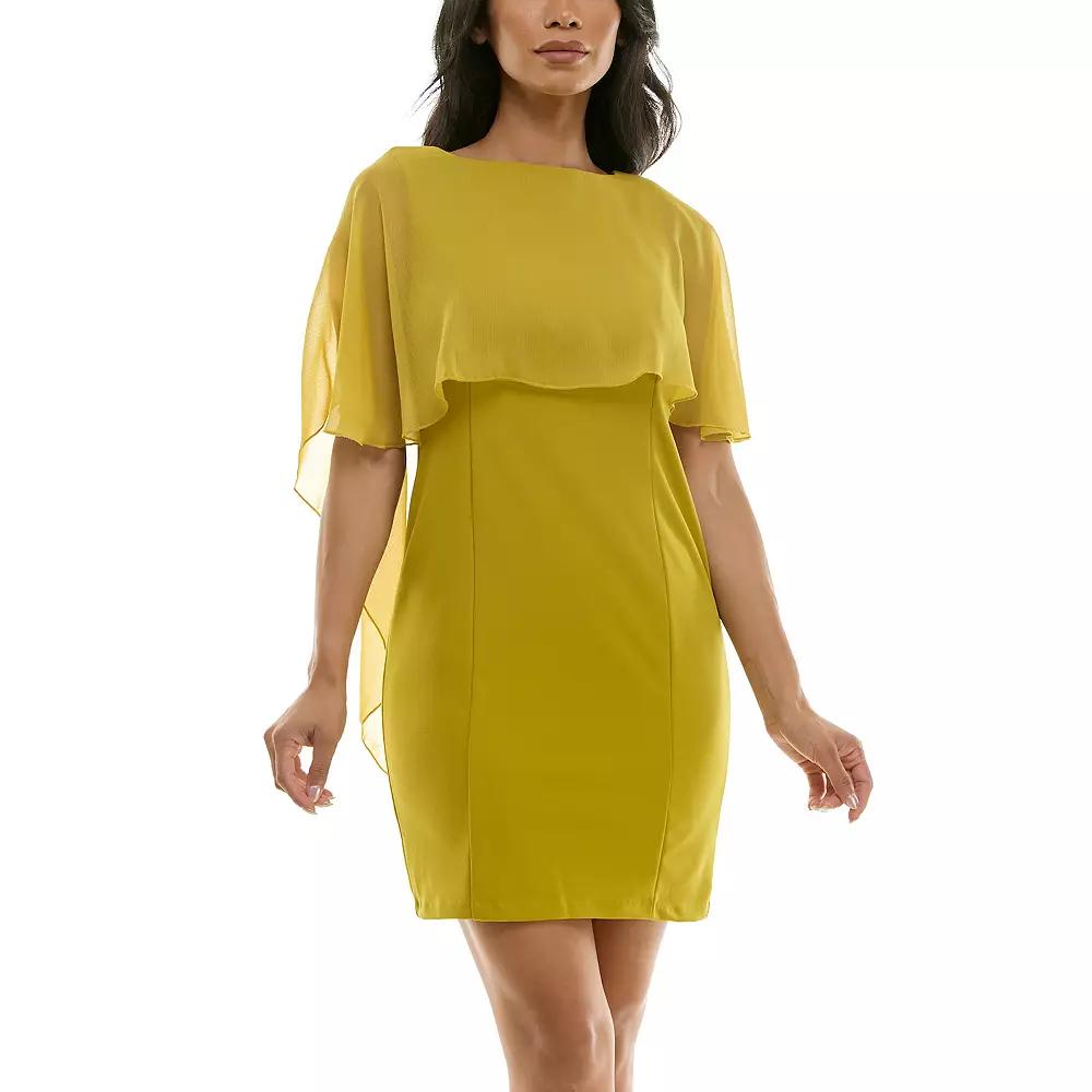 Women's Nina Leonard Popover Chiffon Sheath Dress,  Product Image