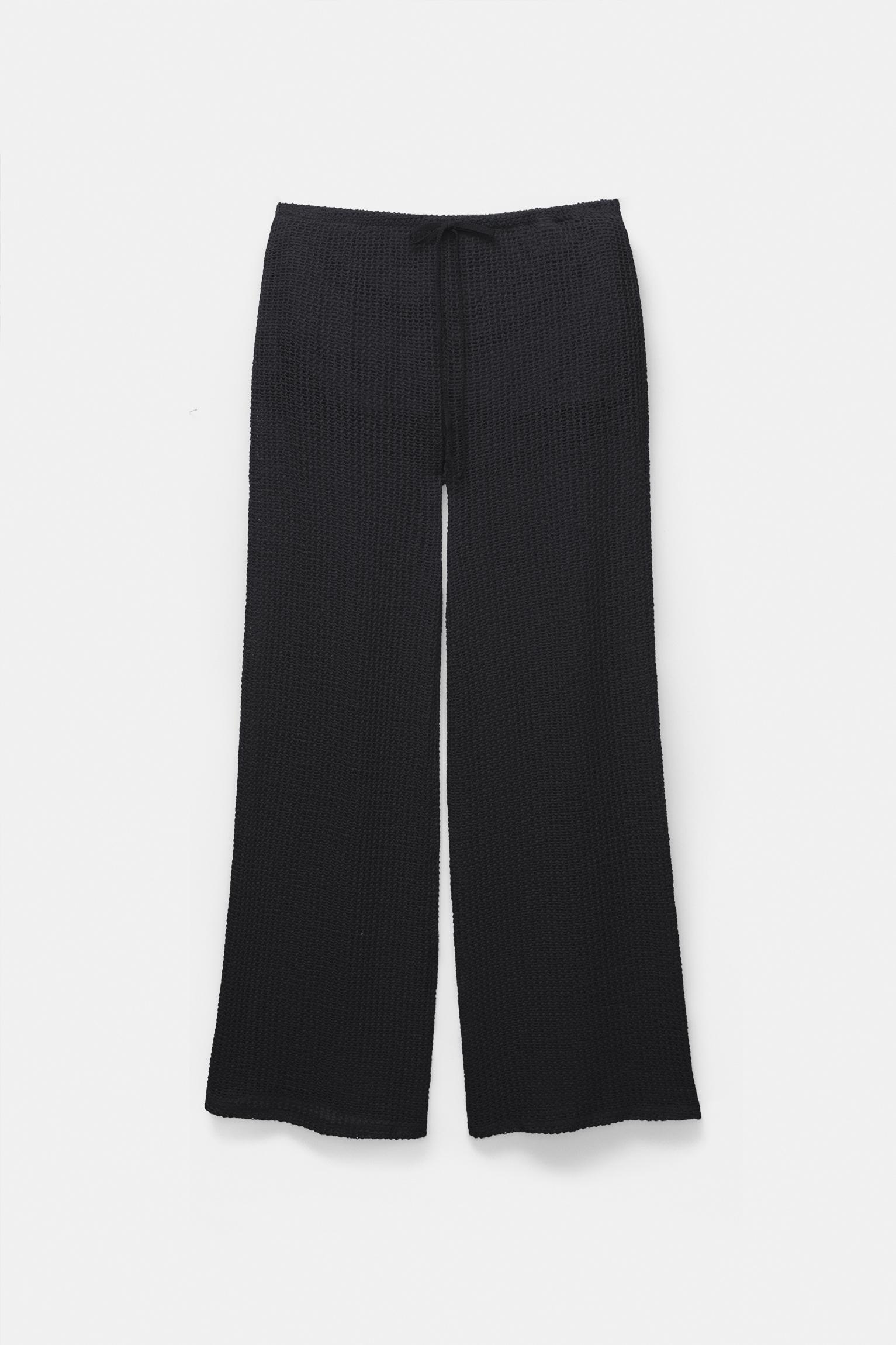 Straight fit mesh knit pants Product Image