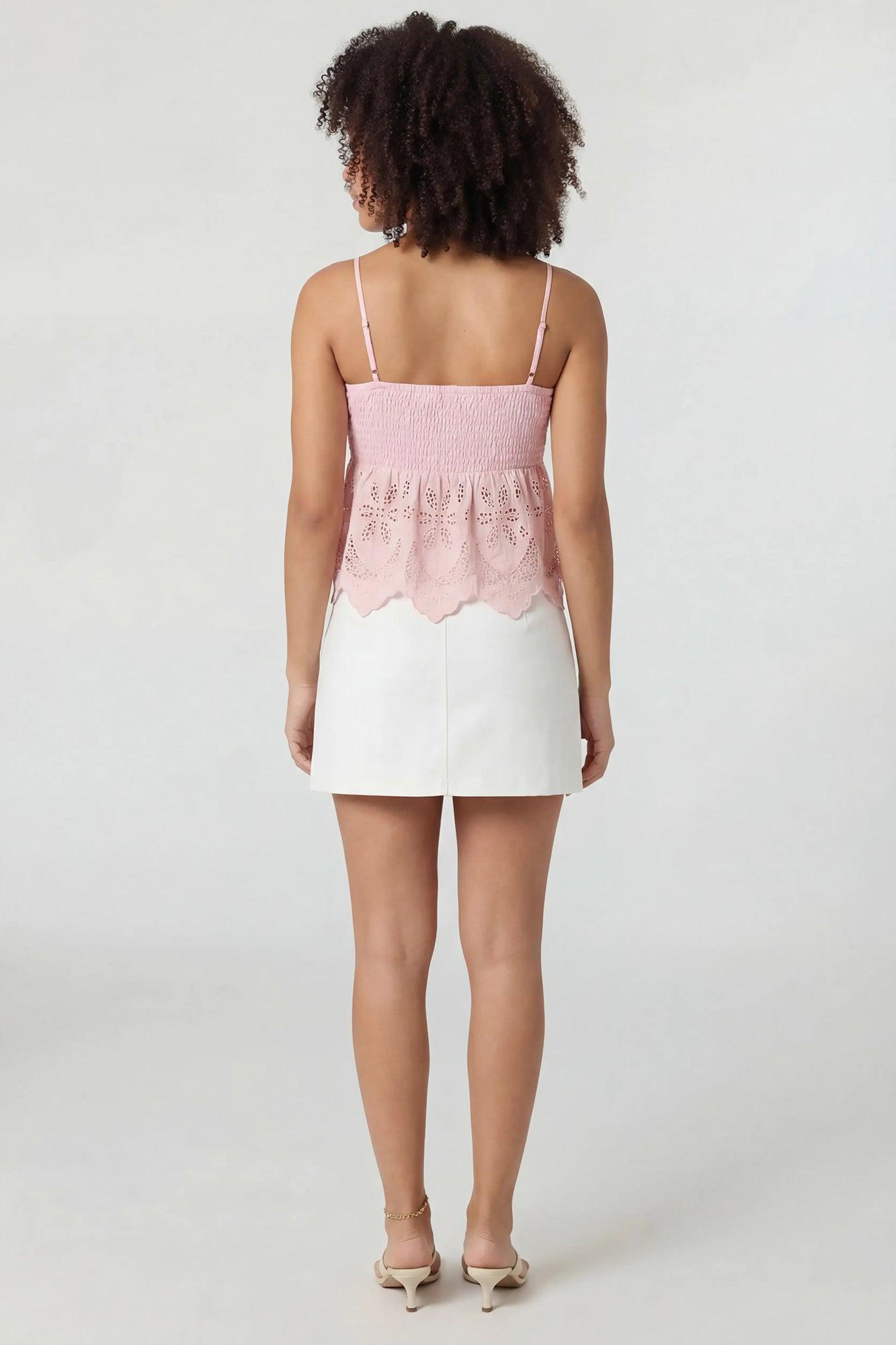 Eyelet Babydoll Tank Female Product Image