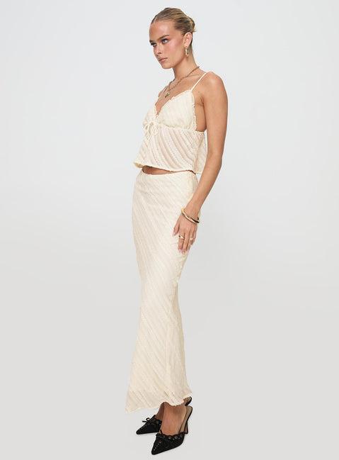 Jacintha Maxi Skirt Cream Product Image