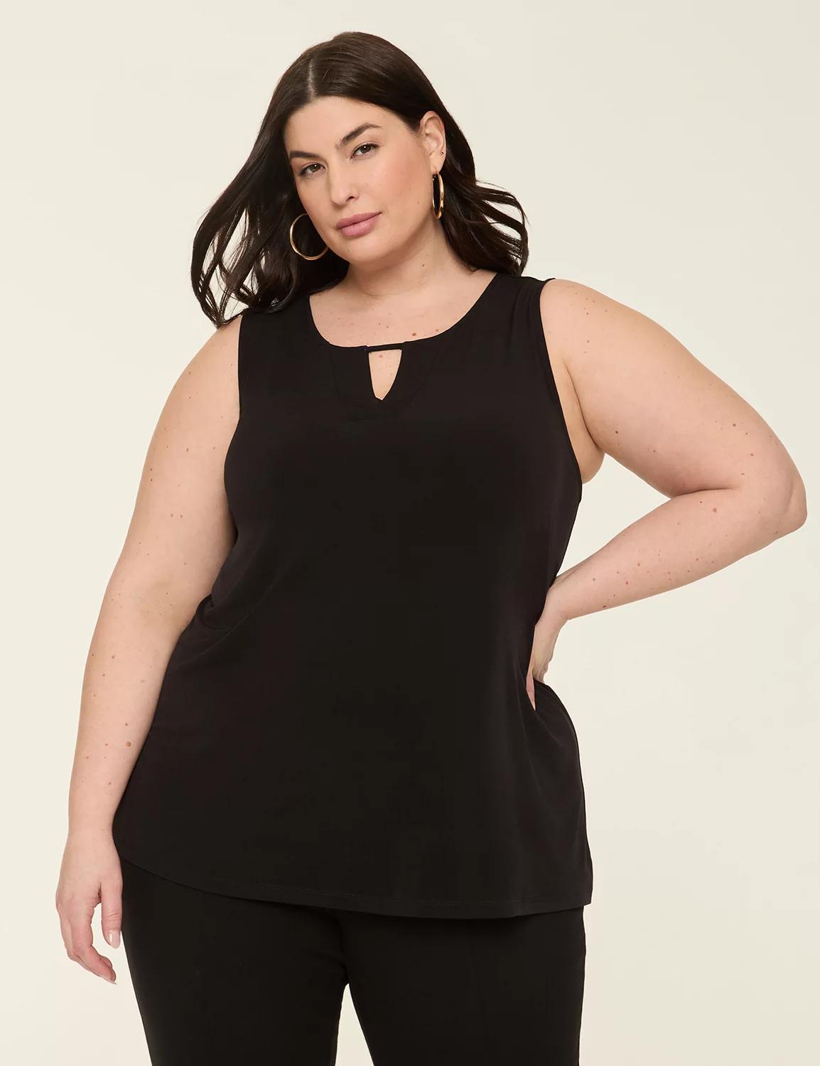 Notch-Neck Cutout-Detail Tank Product Image