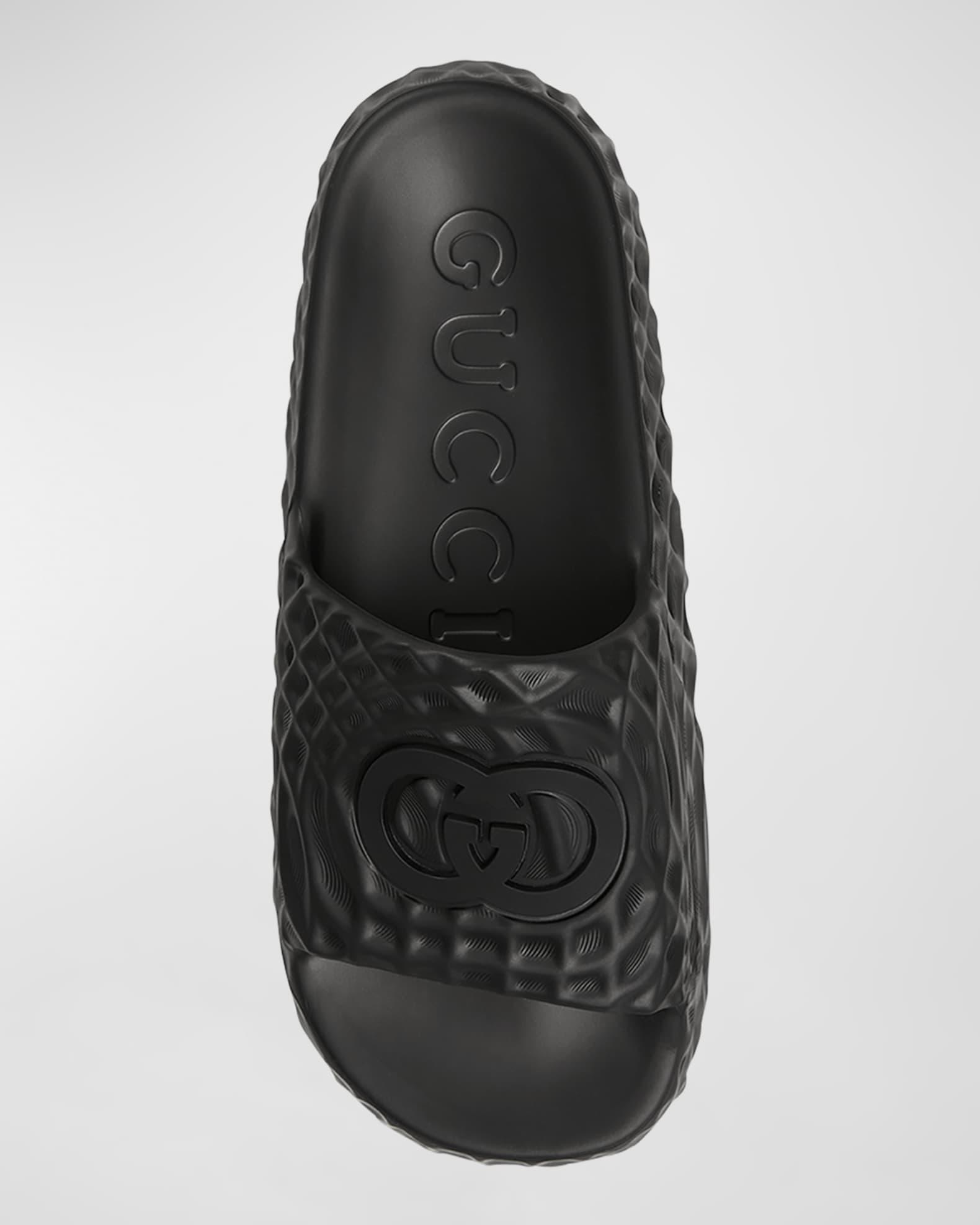 Men's Water Ripple Textured Rubber Pool Slides Product Image