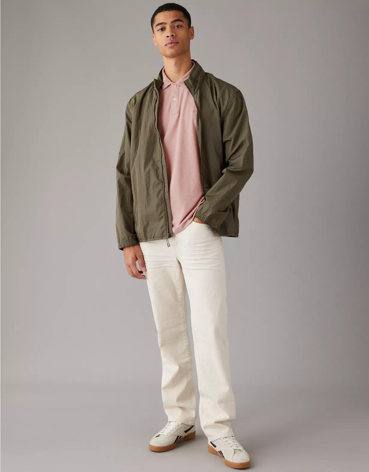 AE Lived-In Jersey Polo Shirt Product Image