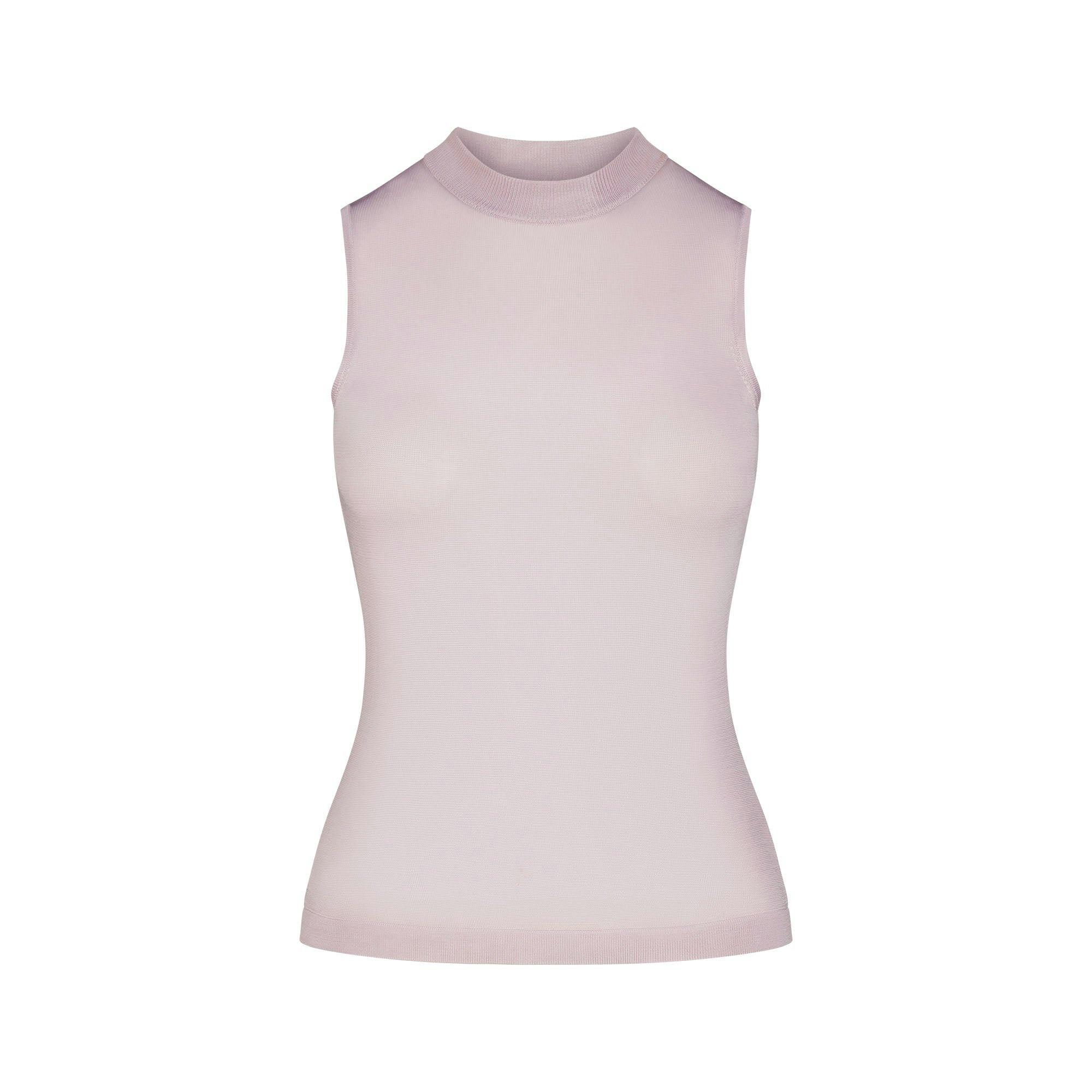 SLINKY KNIT MOCK NECK TANK | IRIS MICA Product Image