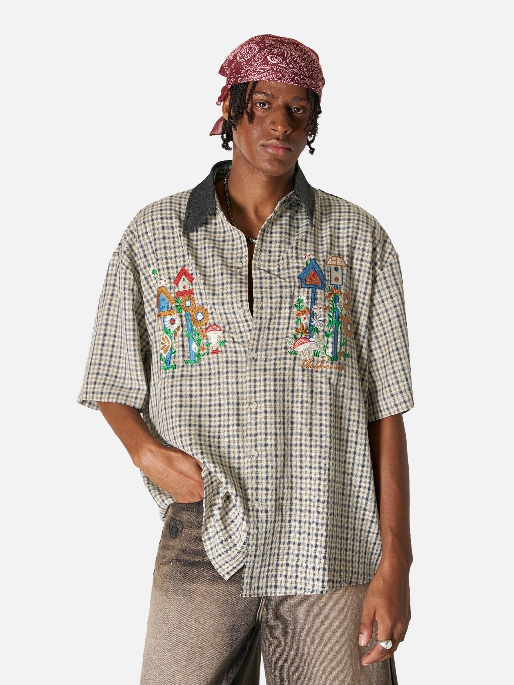 Aelfric Eden Plaid Embroidery Shirt Product Image