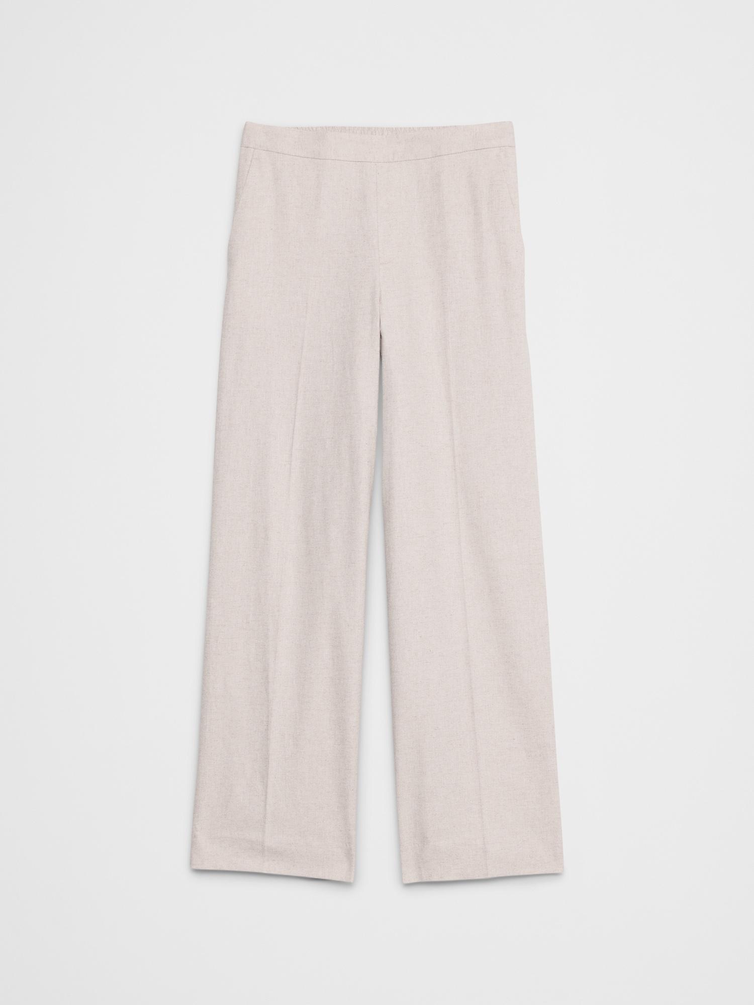Hayden Wide-Leg Linen-Blend Pull-On Pant Product Image