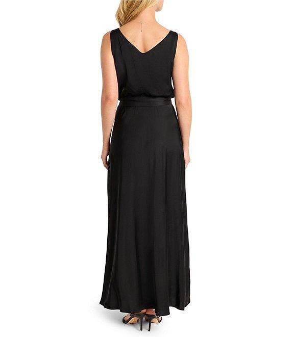 NIC + ZOE Bianca Woven V-Neck Sleeveless Blouson Maxi Dress Product Image