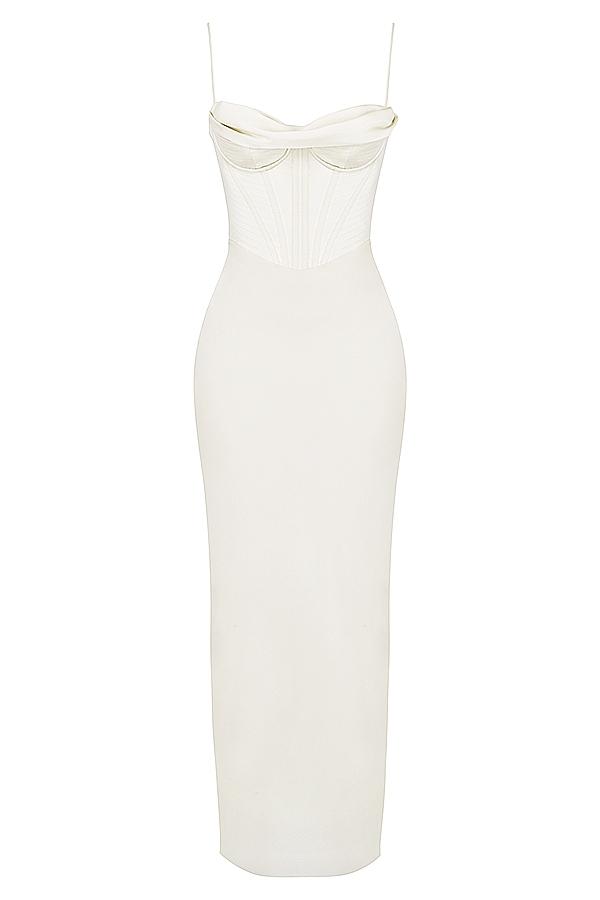 Charmaine  ivory corset maxi dress - sale Product Image