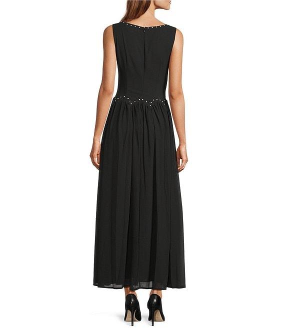 Never Fully Dressed Dasha Sheer Mesh Studded Round Neck Sleeveless Dress Product Image