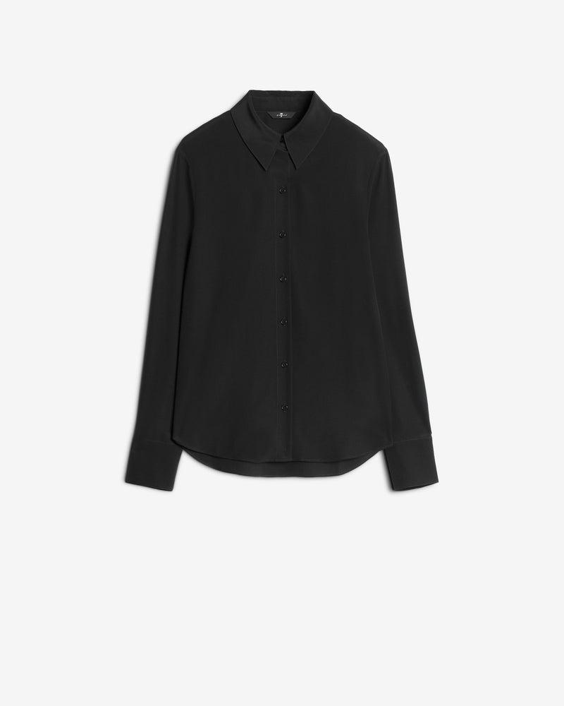 Long Sleeve Silk Blouse Product Image