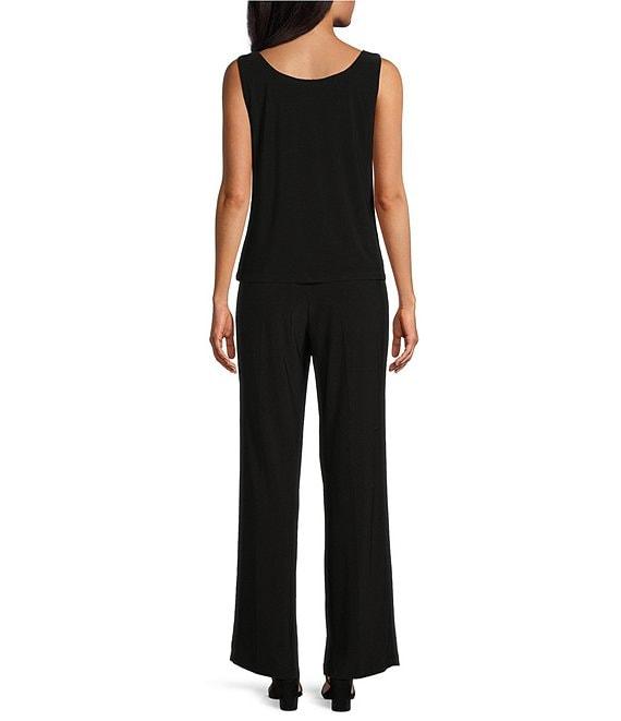 R & M Richards Petite Size 3/4 Sleeve V Neck Embroidered Soutache Sequin Jacket 3-Piece Pant Set Product Image