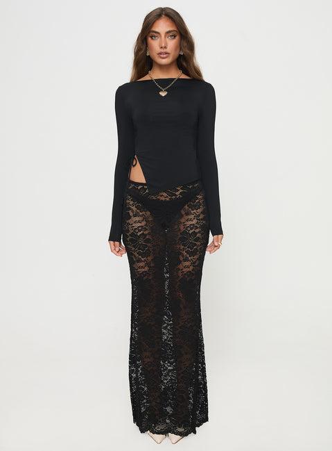 Varian Long Sleeve Top Black Product Image