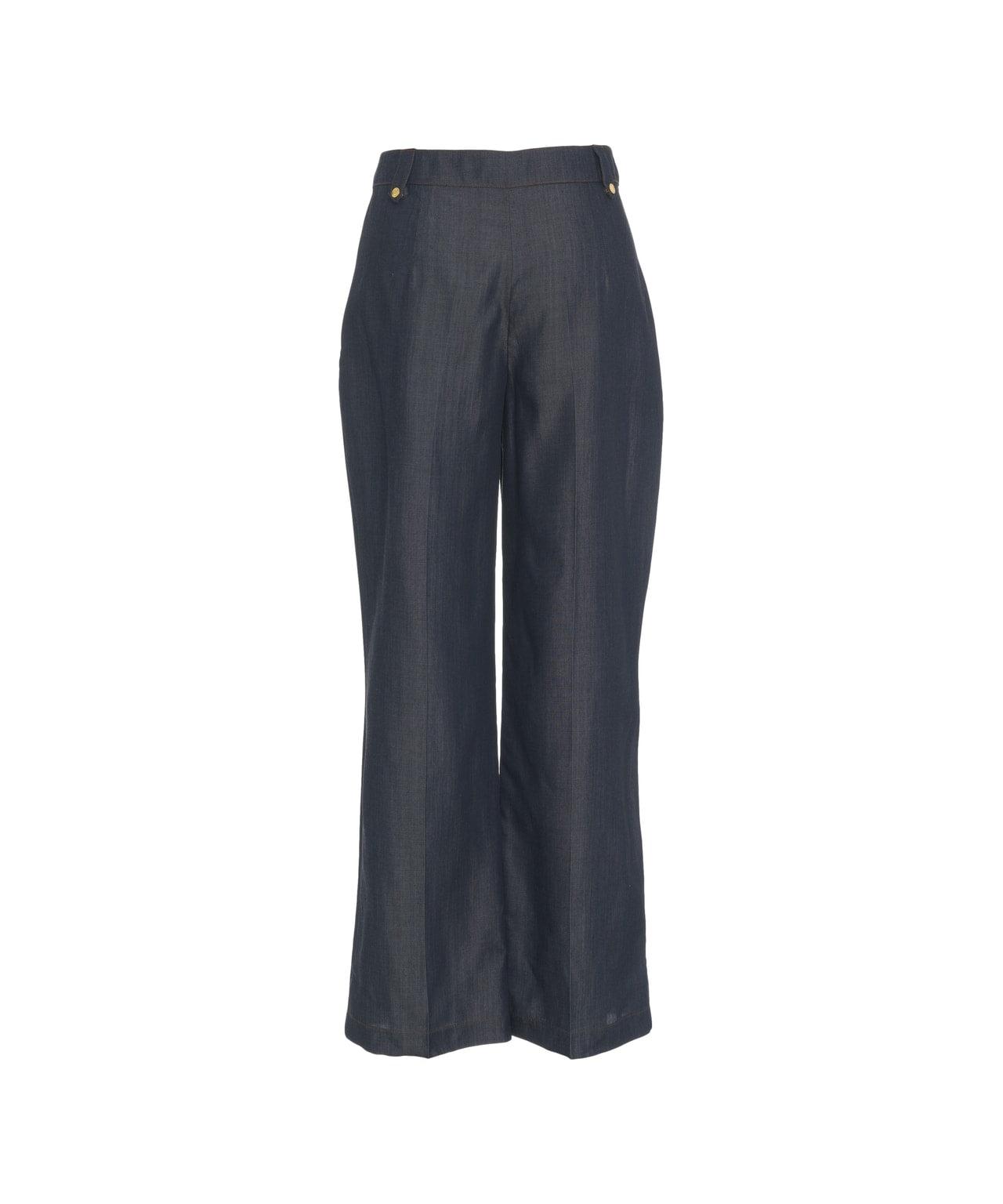 Tencel pants with loop details Product Image