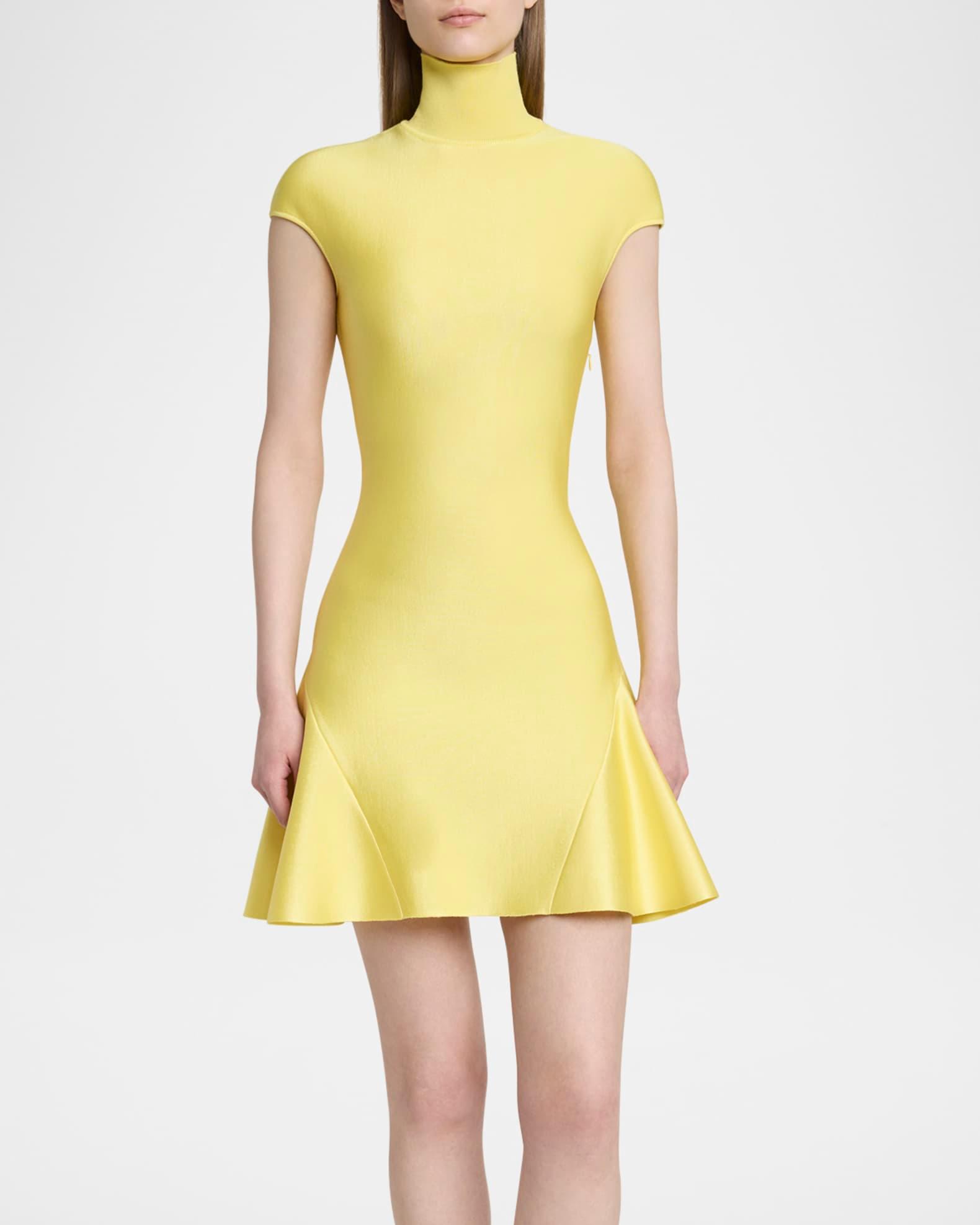 Cap-Sleeve Fit-And-Flare Mini Dress Product Image