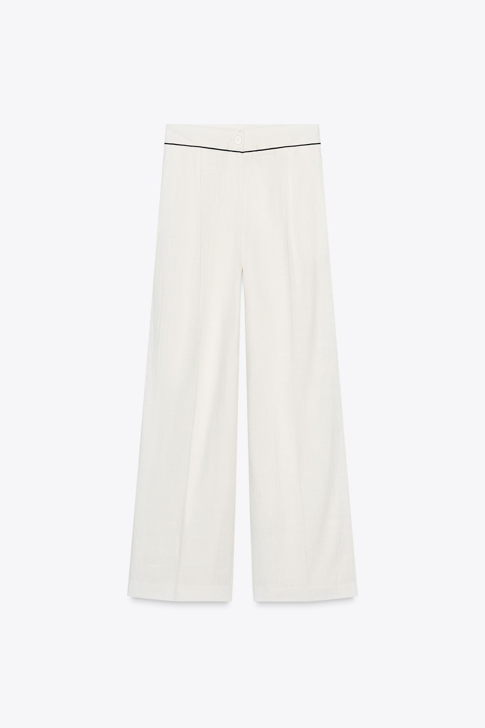 WIDE LEG PIPED PANTS Product Image