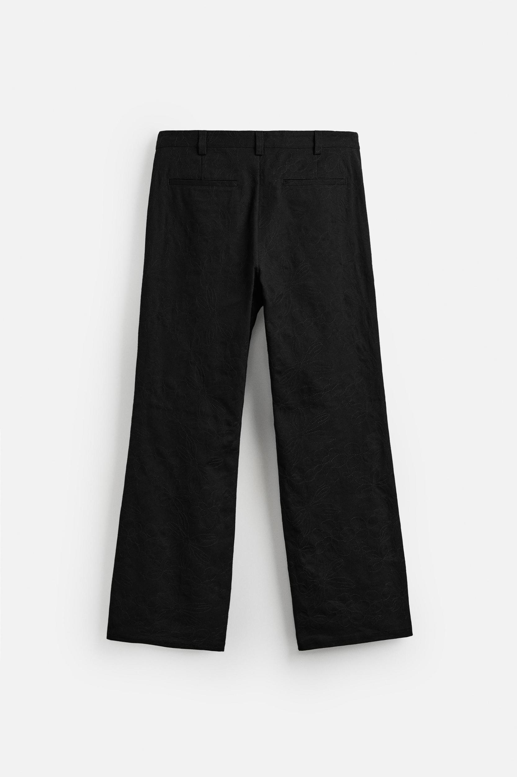 FLORAL EMBROIDERY PANTS Product Image