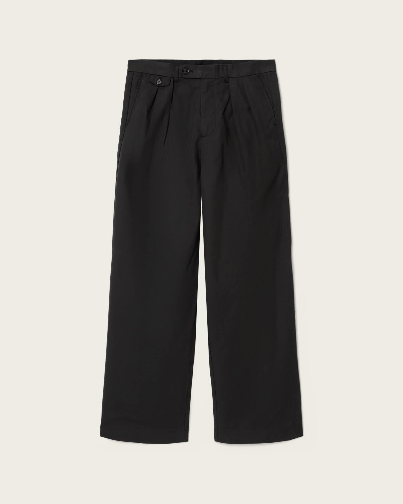 Conway Wide Leg Pleated Pants TANNER BLACK | ALLSAINTS US Product Image