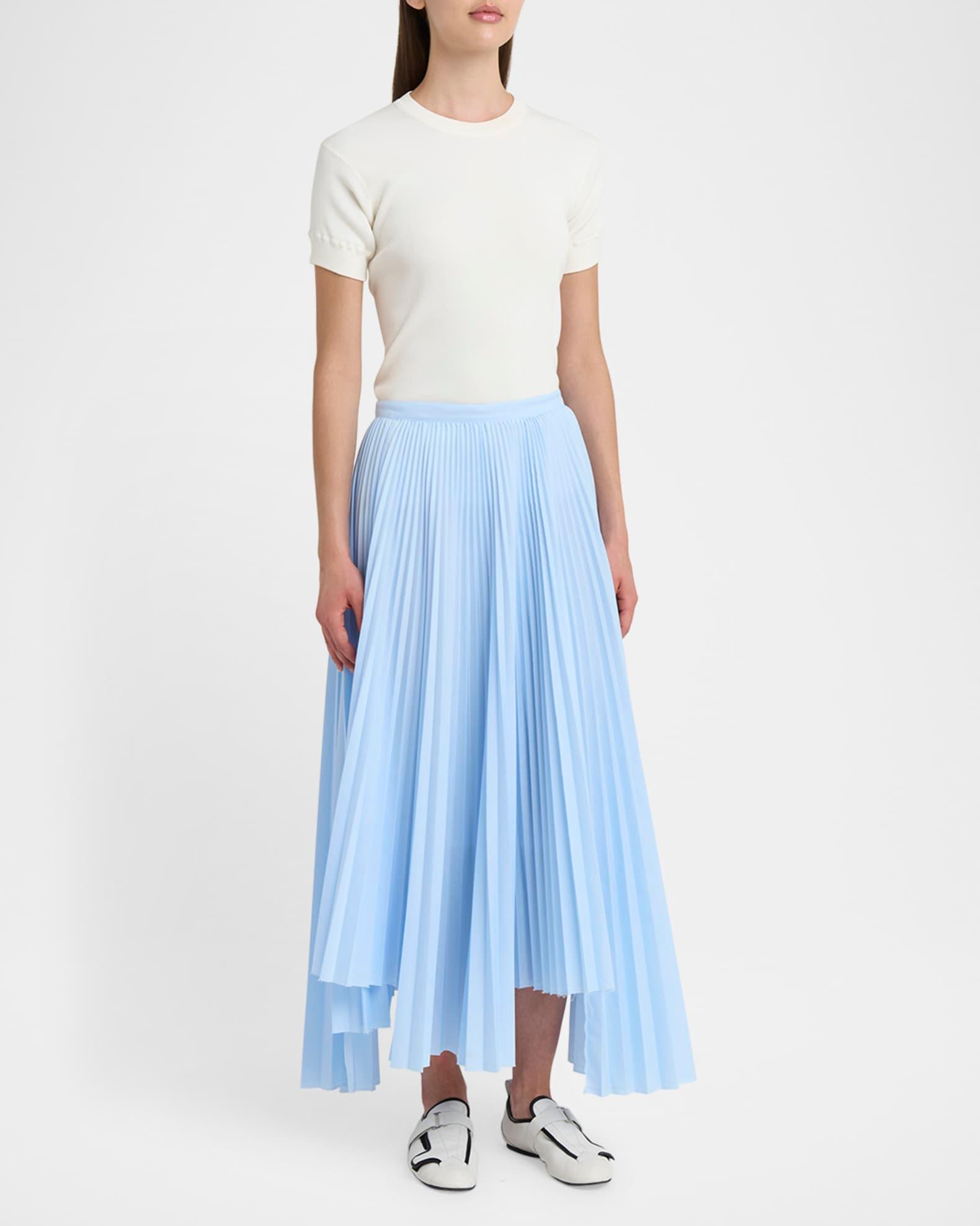 Long Asymmetric Pleated Skirt Product Image