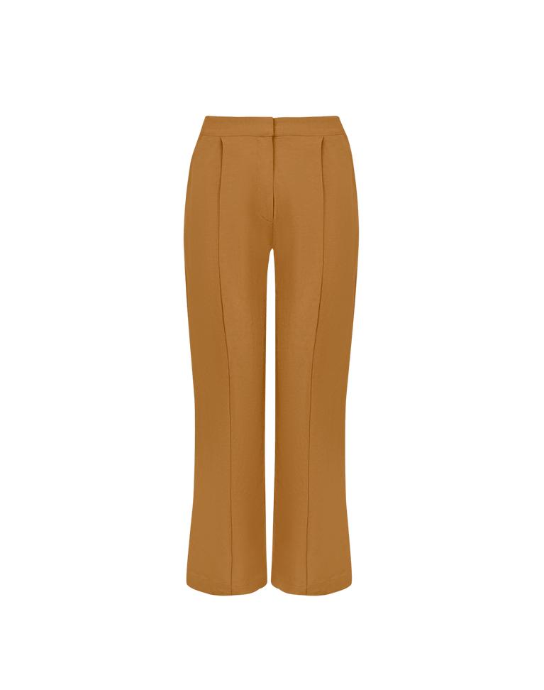 Prya Flared Ankle Pants - Toffee Product Image