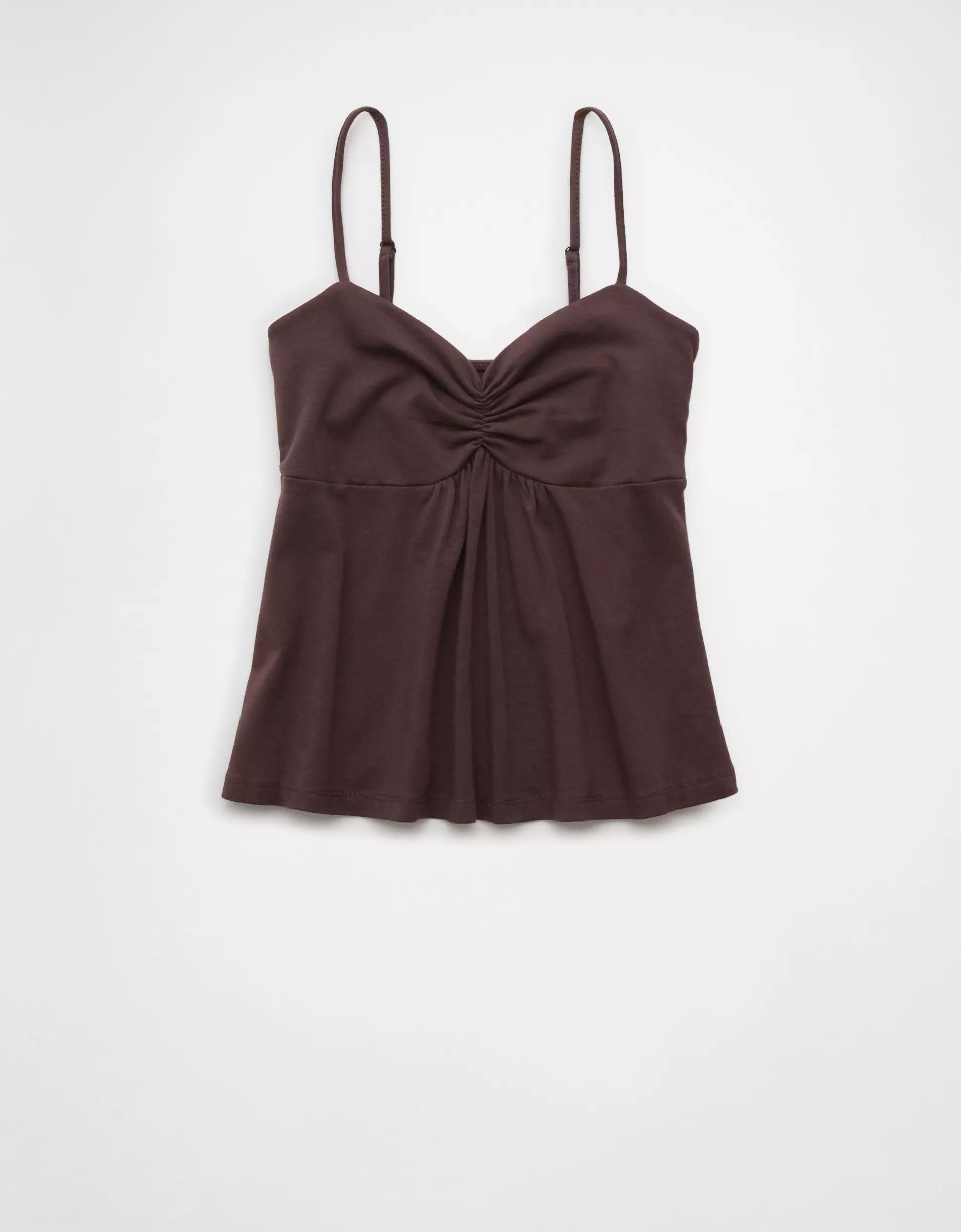 AE Cinched Sweetheart Babydoll Tank Top Product Image