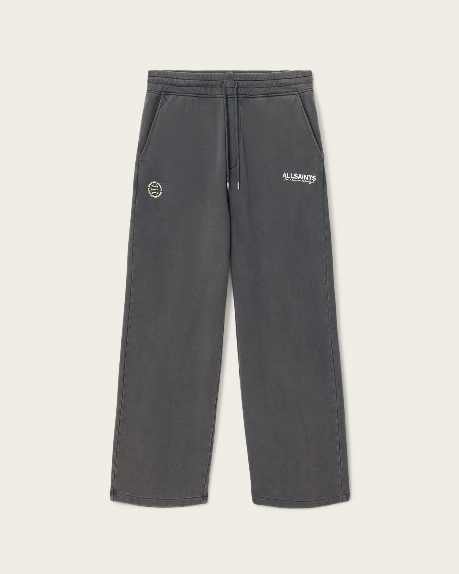 Emblem Straight Leg Sweatpants Washed Black | ALLSAINTS US Product Image