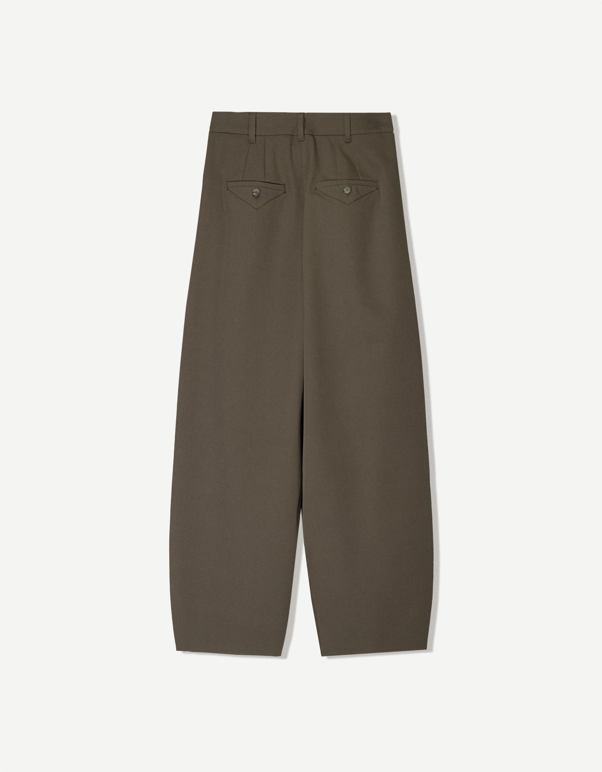 Tailored pants with crossover waistband Product Image