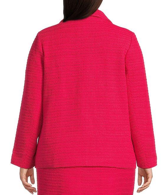 Skies Are Blue Plus Crocheted Long Sleeve Blazer Product Image