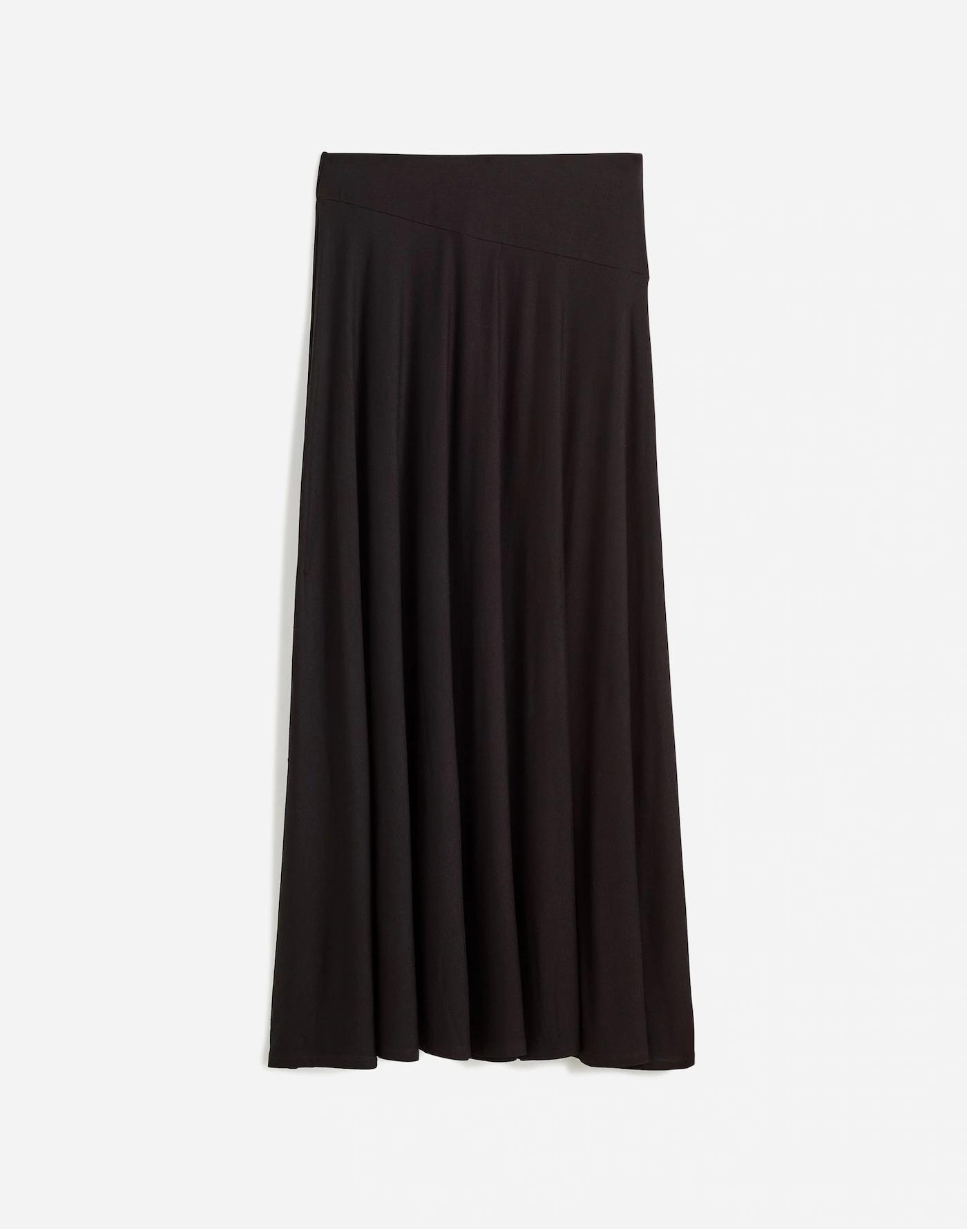 Jersey Asymmetric-Seam Midi Skirt Product Image