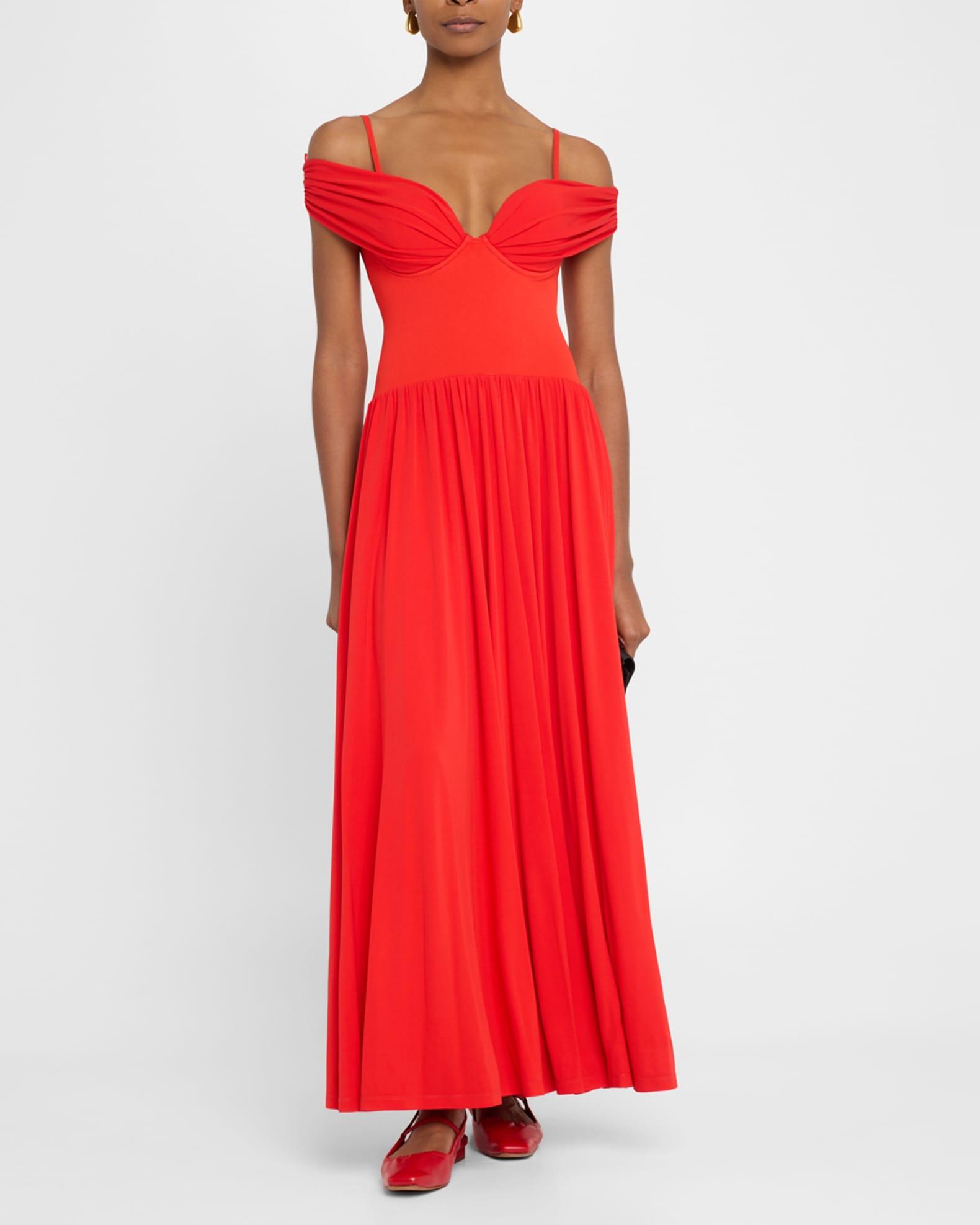 Amarantha Cold-Shoulder Jersey Maxi Dress Product Image