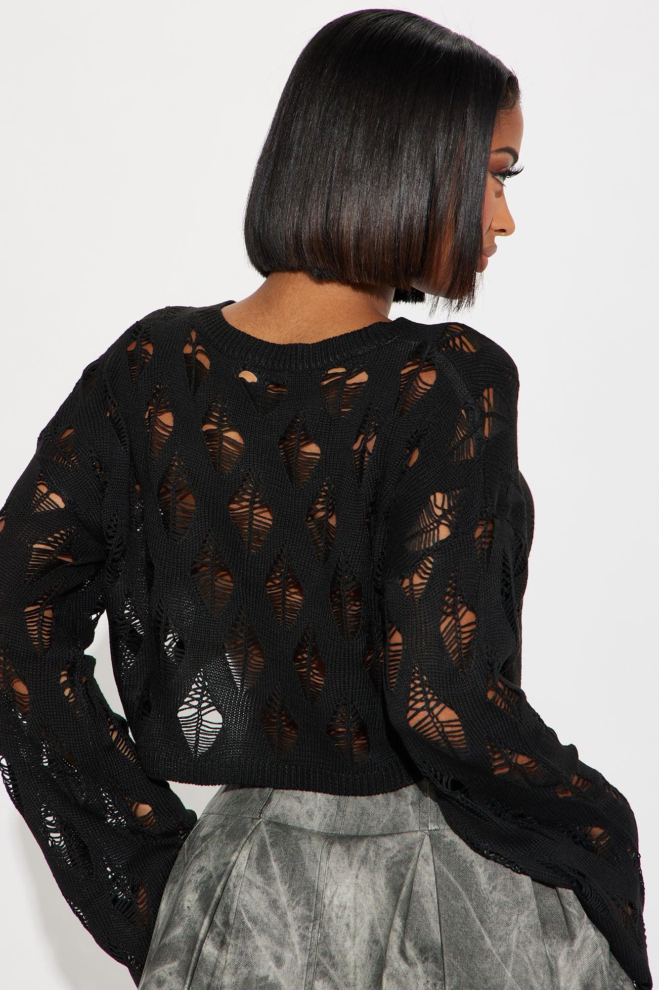 Avellino Sweater Top - Black Product Image