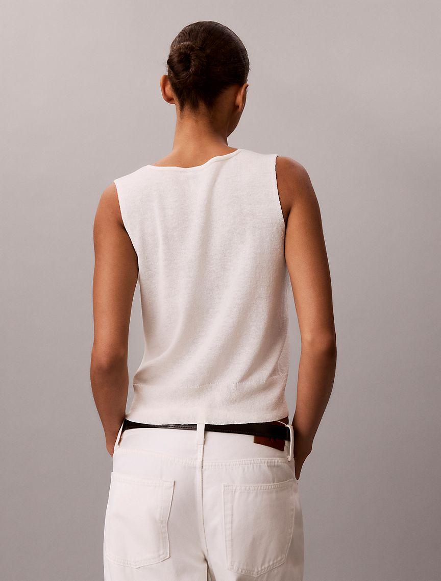 Linen Blend Tank Top Product Image