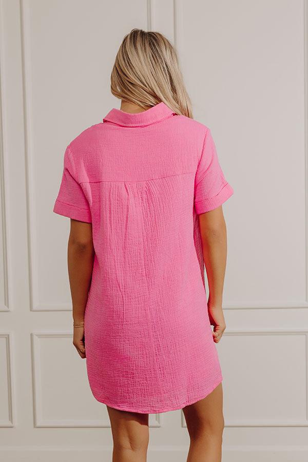 Boardwalk Cutie T-Shirt Mini Dress in Bubblegum Pink Product Image