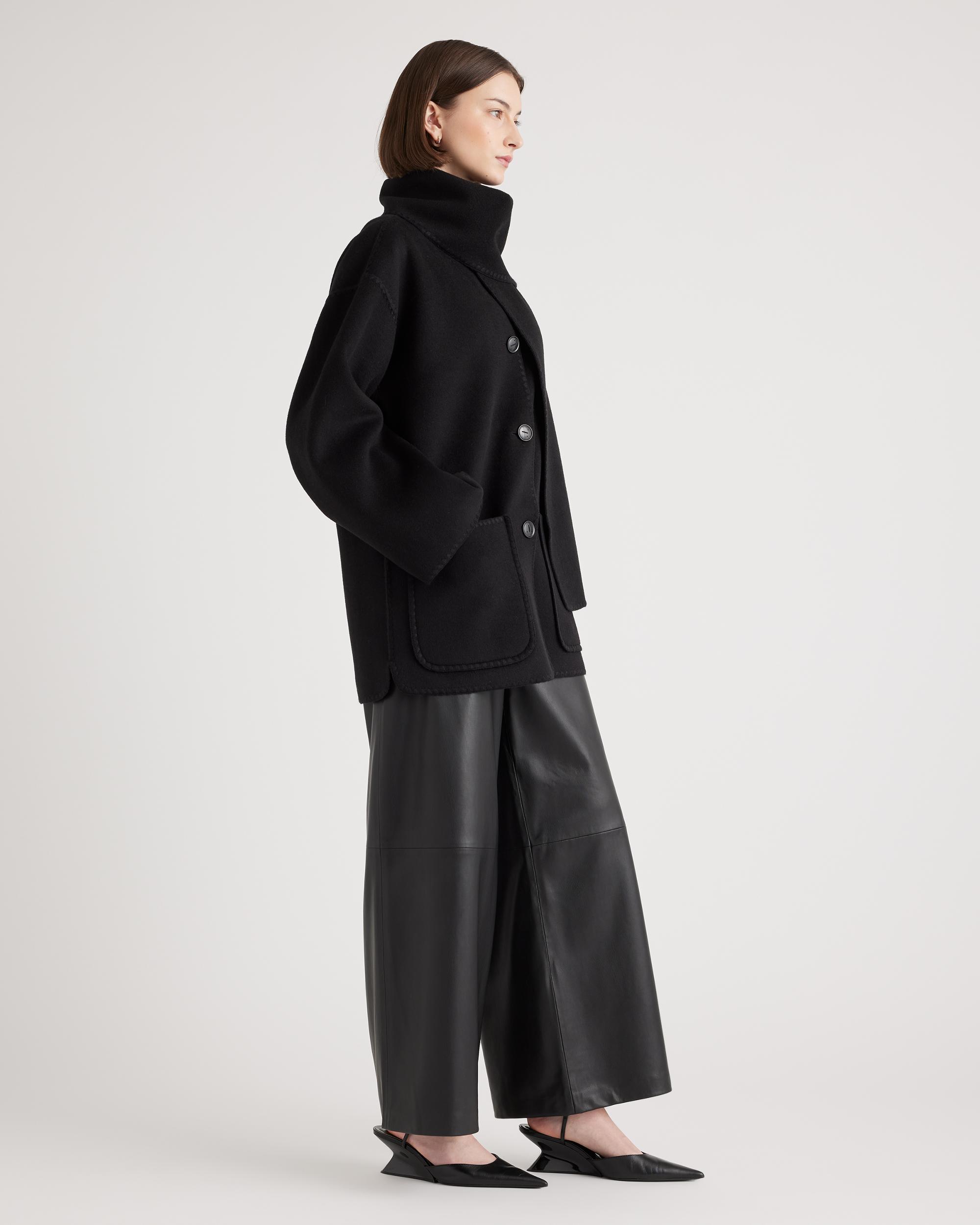 Quince | Women's Double-Faced Merino Wool Scarf Coat Product Image