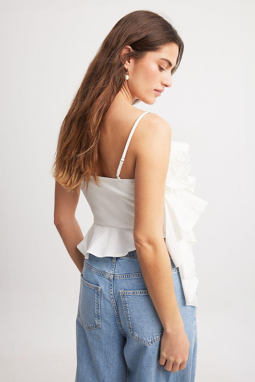 Big Flower Detail Fitted Top Product Image