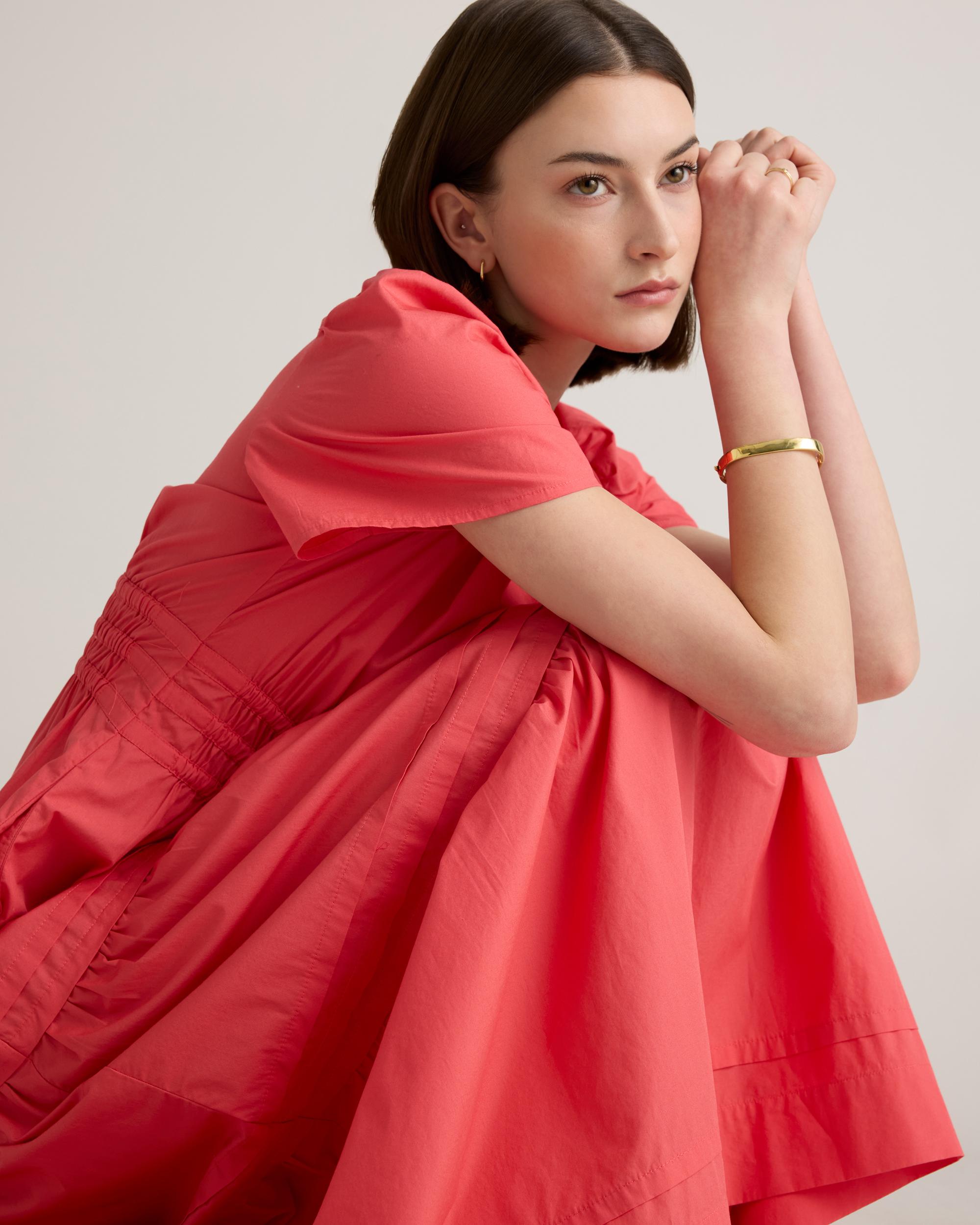 Quince | Women's Poplin Tiered Maxi Dress Cotton Product Image