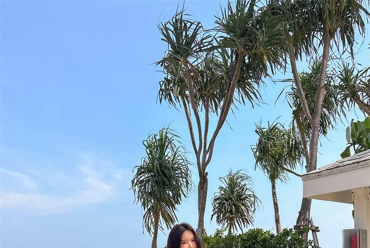 Spaghetti Strap Bow Swimsuit Product Image