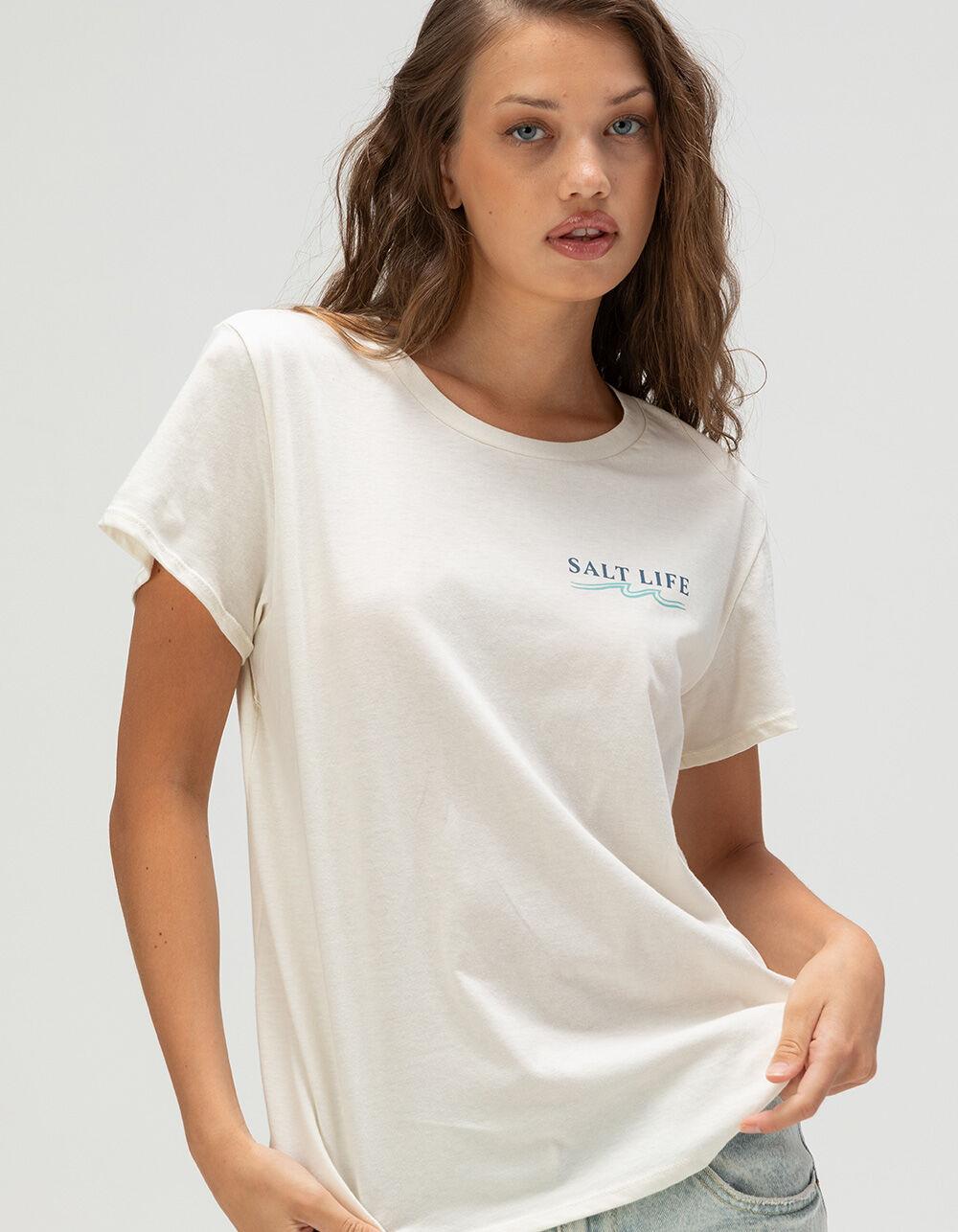 SALT LIFE Lush Womens Boyfriend Tee - CREAM Product Image