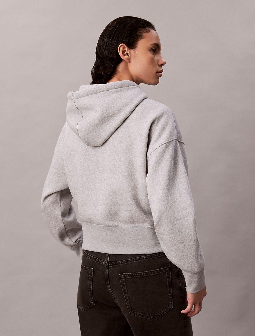 Fleece Sequin Monogram Relaxed Hoodie Product Image