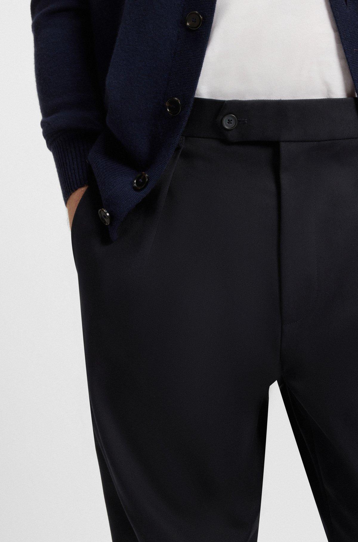 BOSS - BECKHAM x BOSS trousers in stretch cotton - Dark Blue Product Image