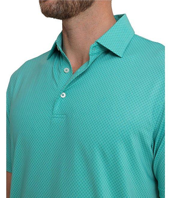 Southern Tide Performance Stretch Driver Coastal Geo Printed Short Sleeve Polo Shirt Product Image