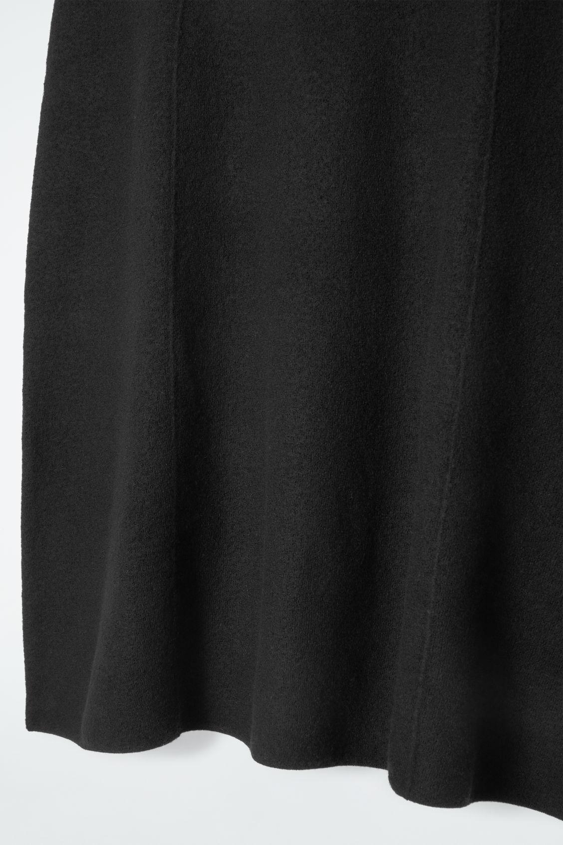 PANELED WOOL SHIFT DRESS Product Image