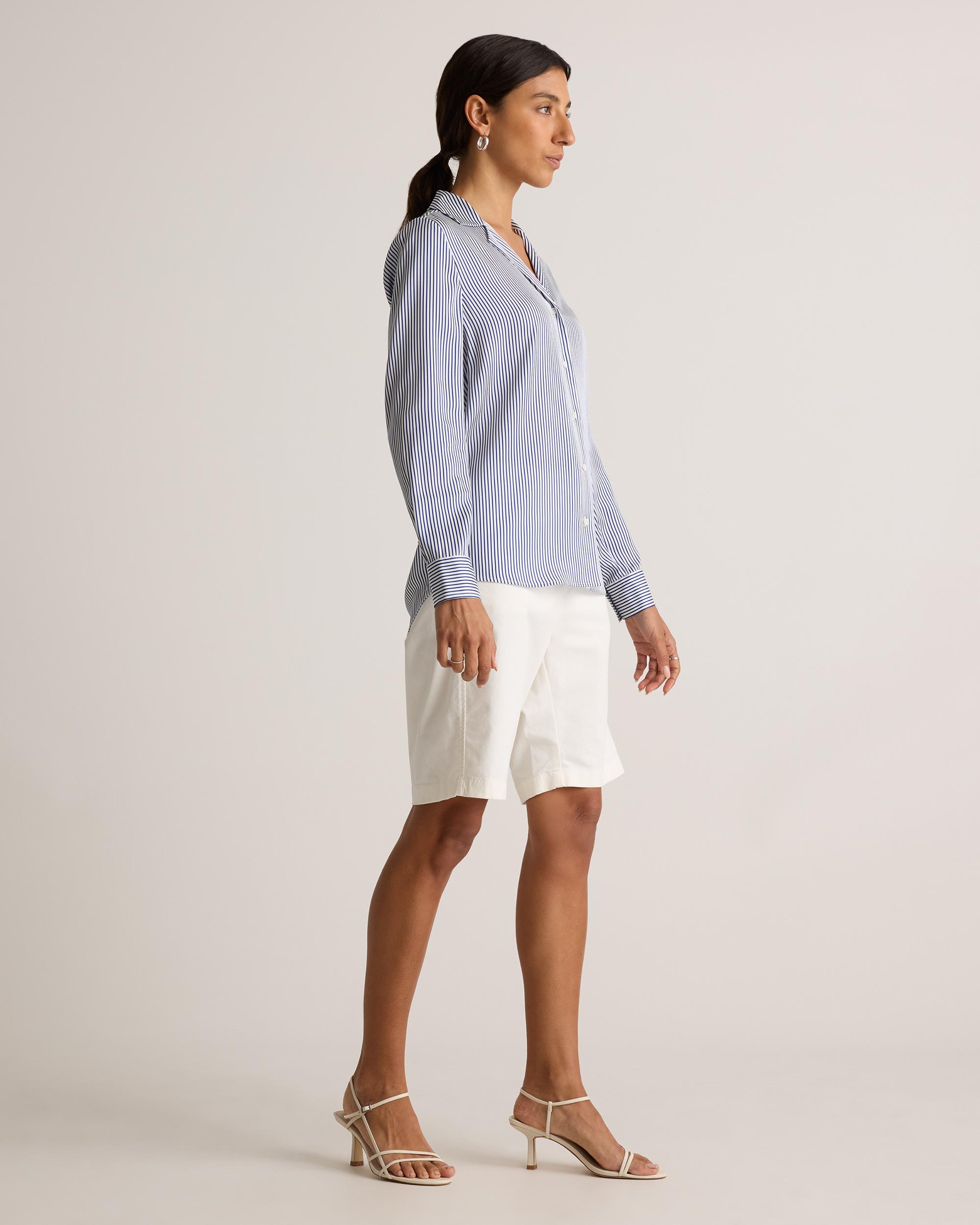 Quince | Women's Washable Stretch Silk Notch Collar Blouse Size XS Product Image