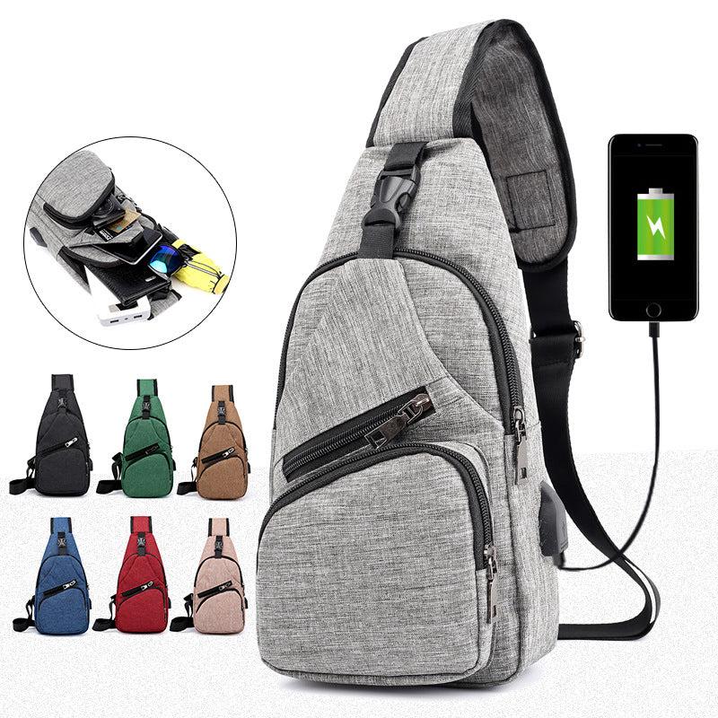 Lior Shoulder Crossbody Backpack With USB Cable Product Image