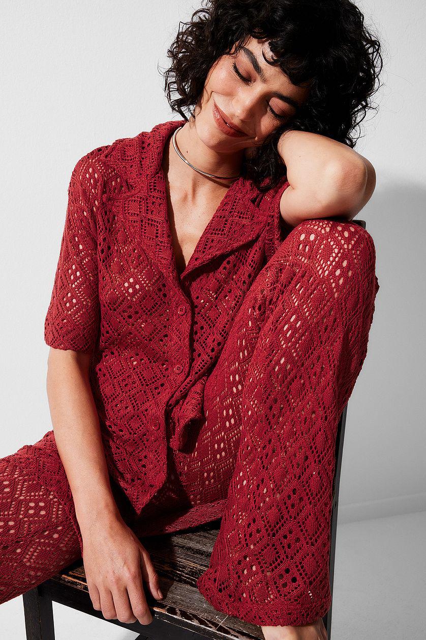 Oversized Crochet Shirt Product Image