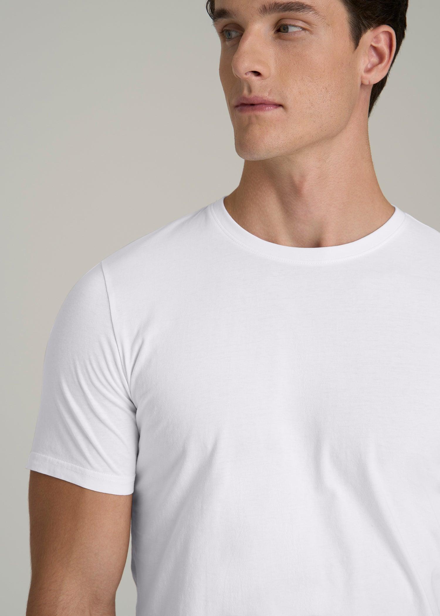 The Everyday Regular Fit Crewneck T-Shirt for Tall Men in White Male Product Image