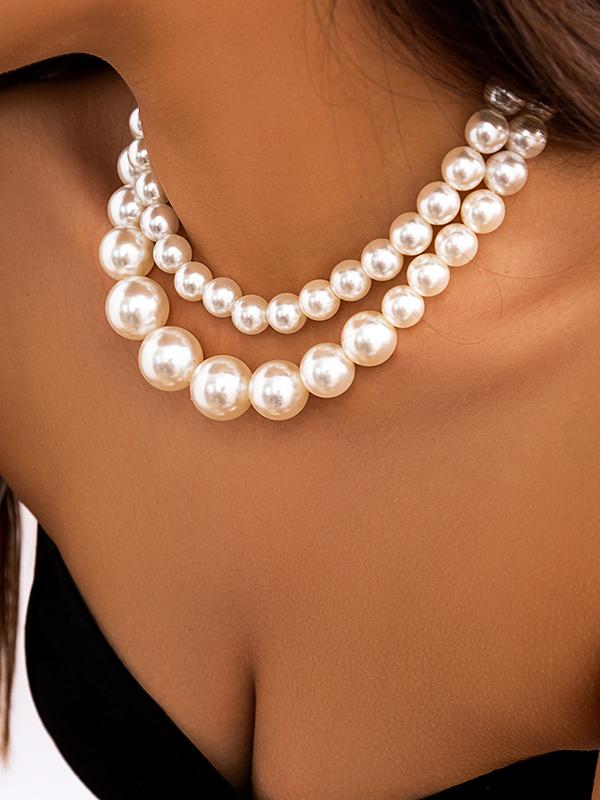 Beaded Dainty Necklace Necklaces Accessories Two Pieces Product Image