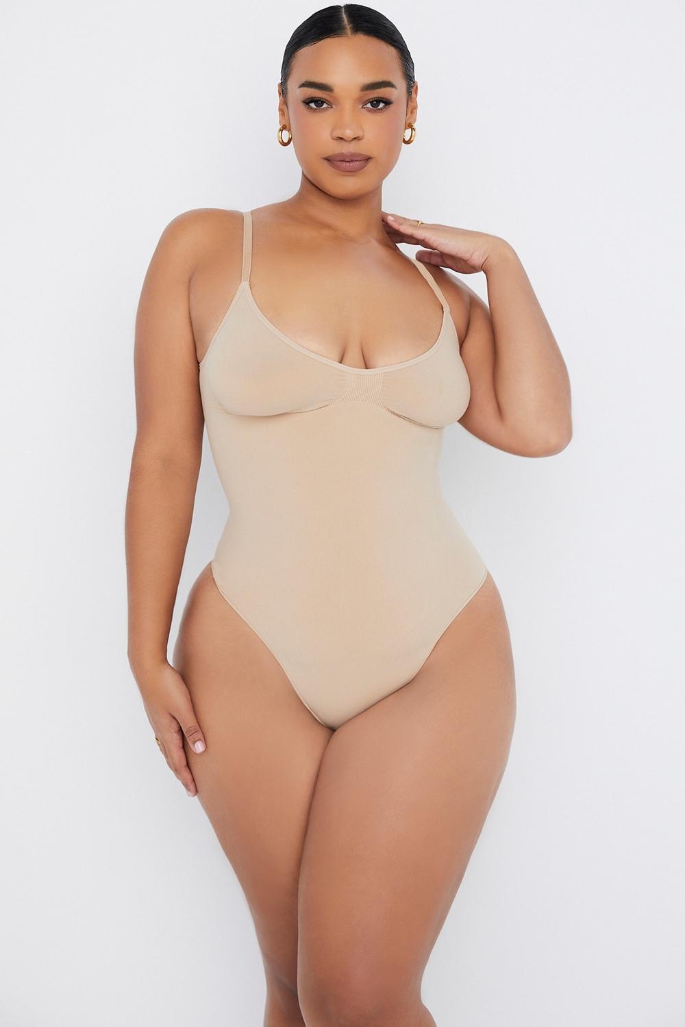  sculpting full brief bodysuit almond Product Image