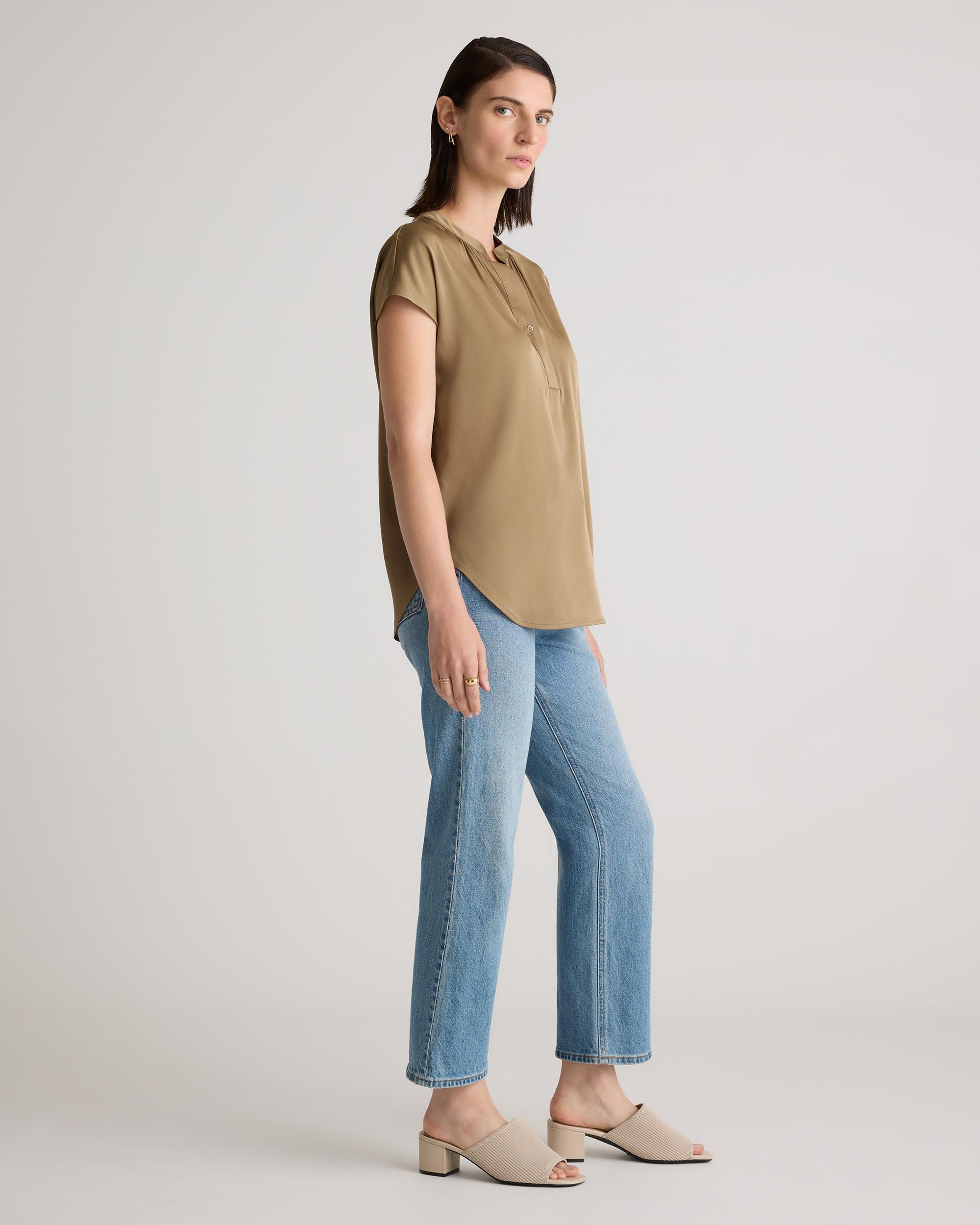 Quince | Women's Washable Stretch Silk Dolman Sleeve Blouse Mulberry Silk Product Image